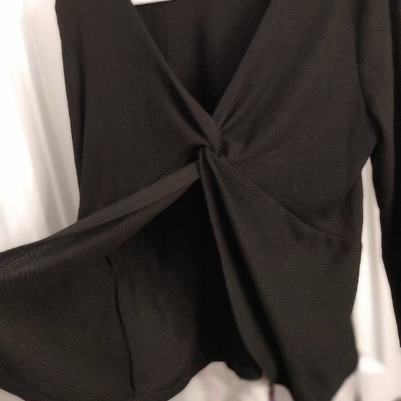 Black Twist Knot Sweater - Picture 3 of 4